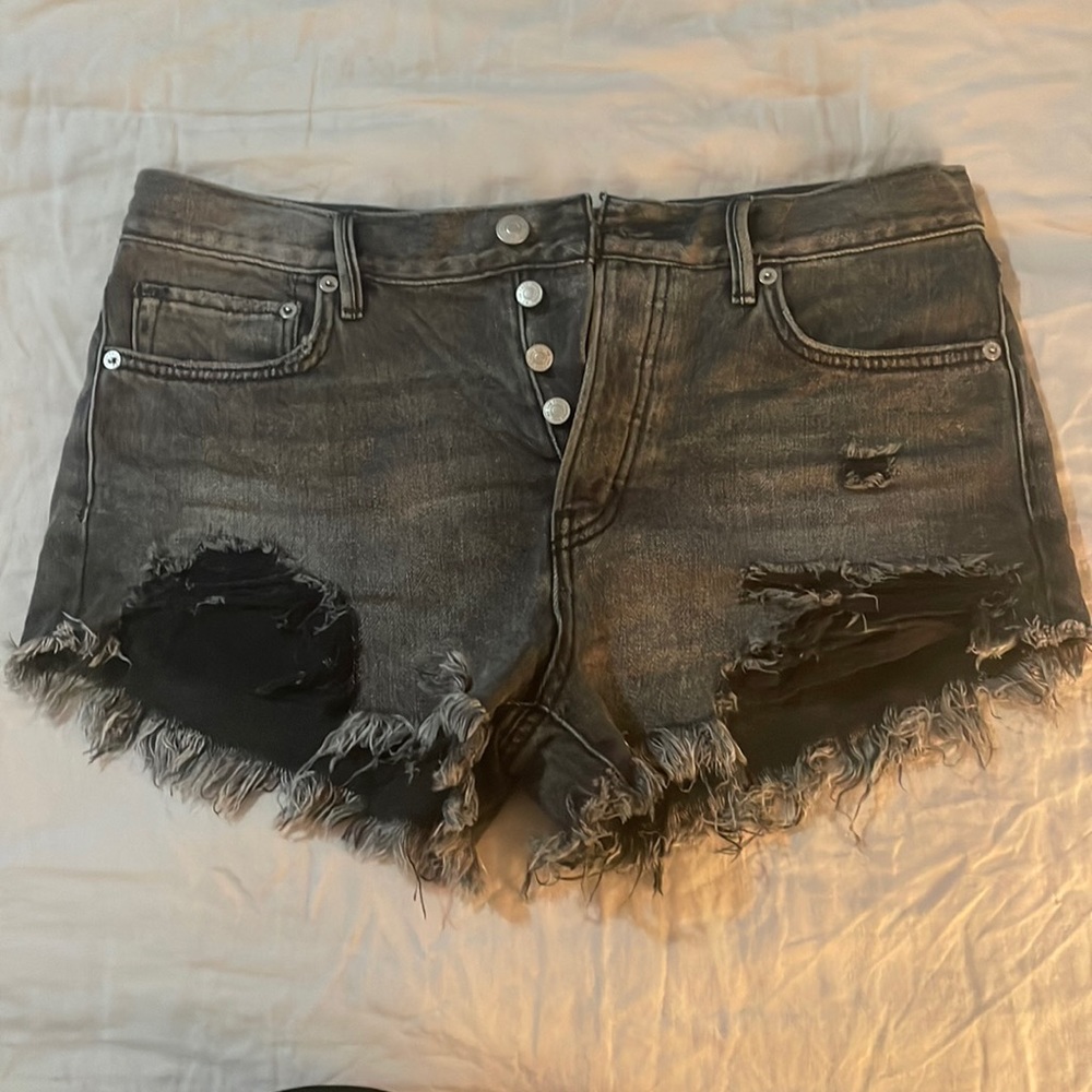 Free People We the Free Loving Good Vibrations Cutoff Shorts sz 28 - Picture 2 of 7
